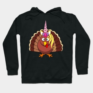 Turkey Unicorn Stickers Thanksgiving Gifts Hoodie